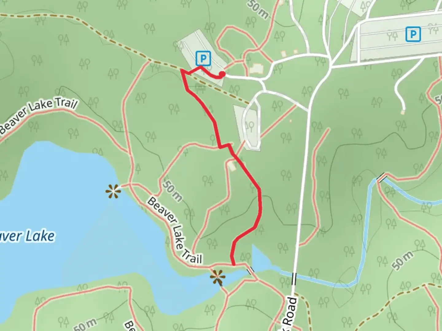An image depicting the trail State Park Road and its surrounding area.