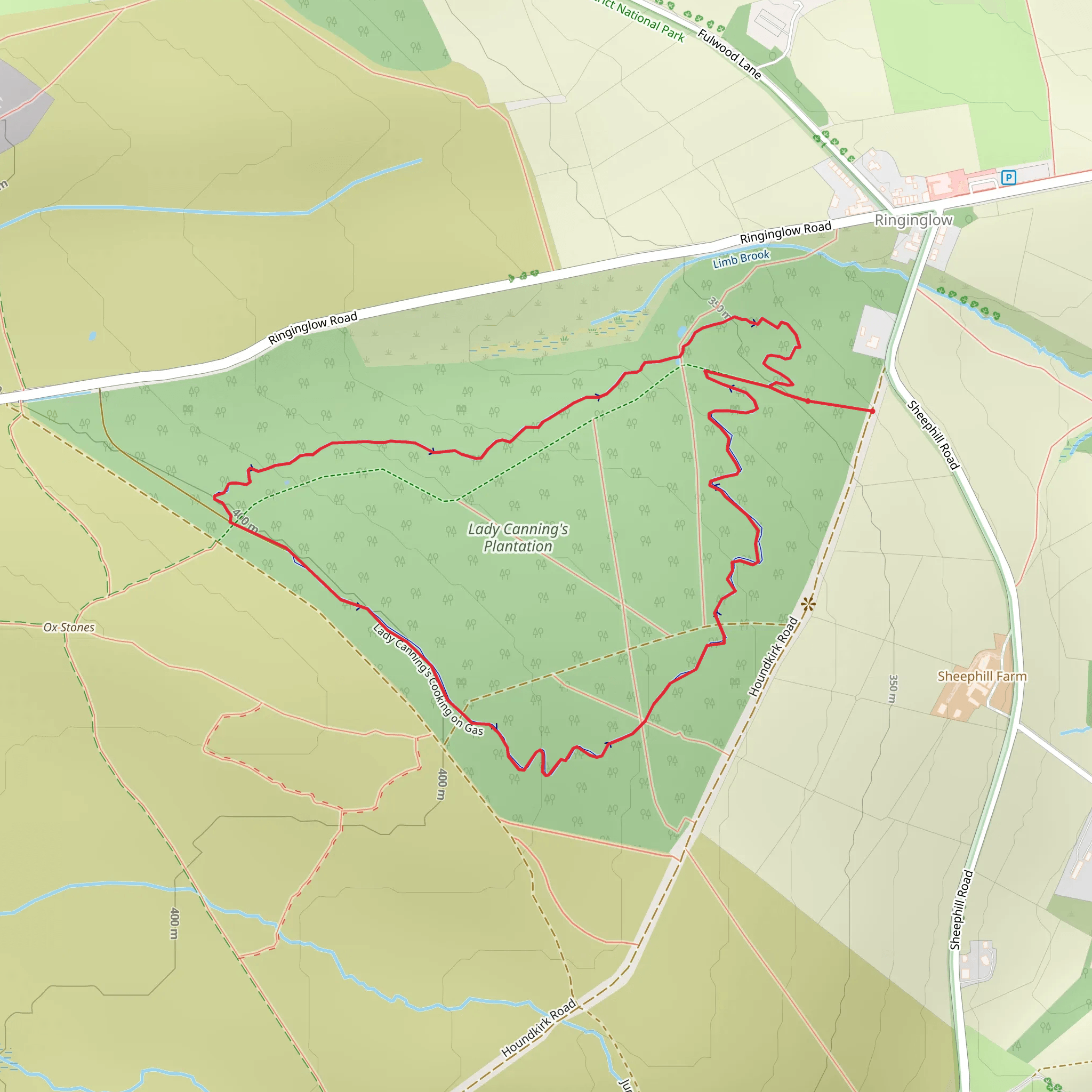 Lady Canning's Plantation Loop mobile static map