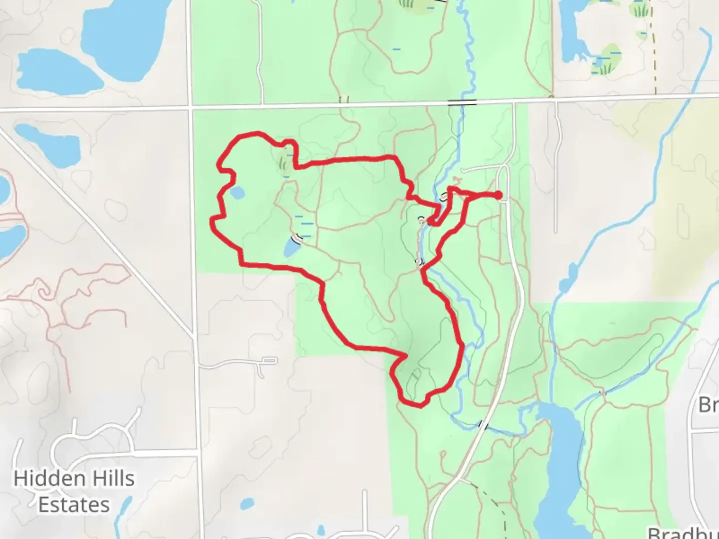 An image depicting the trail Stony Creek Loop and its surrounding area.
