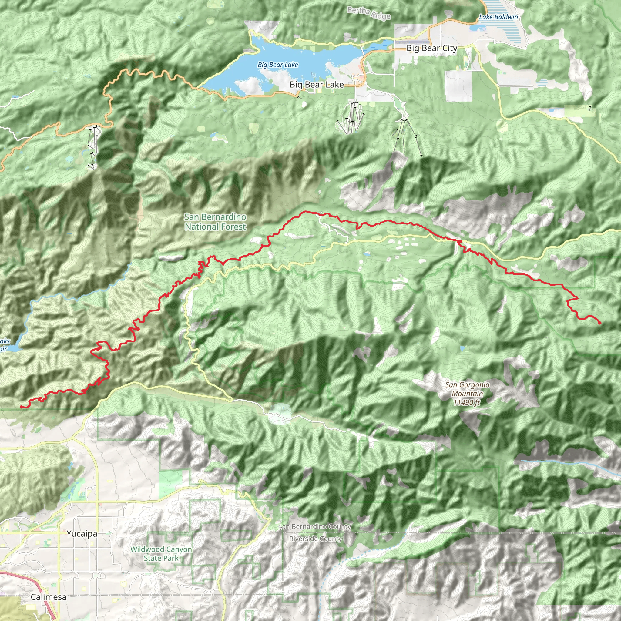 Santa Ana River Trail mobile static map