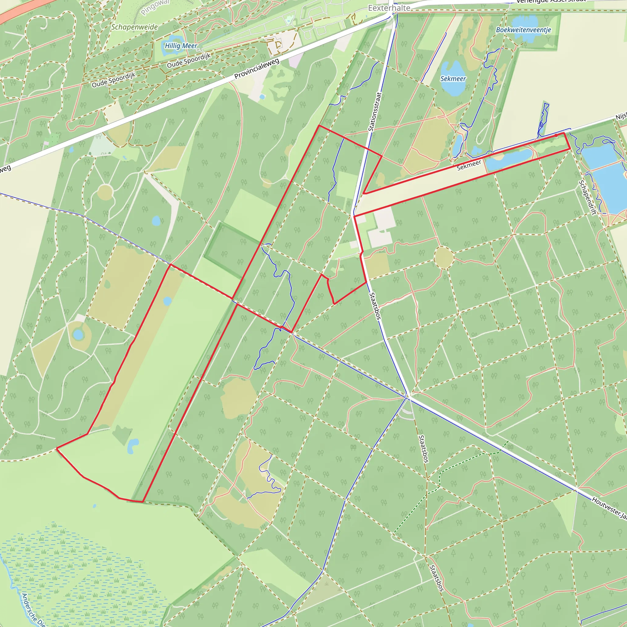 Zwarte Water and Gietener Veld Loop mobile static map