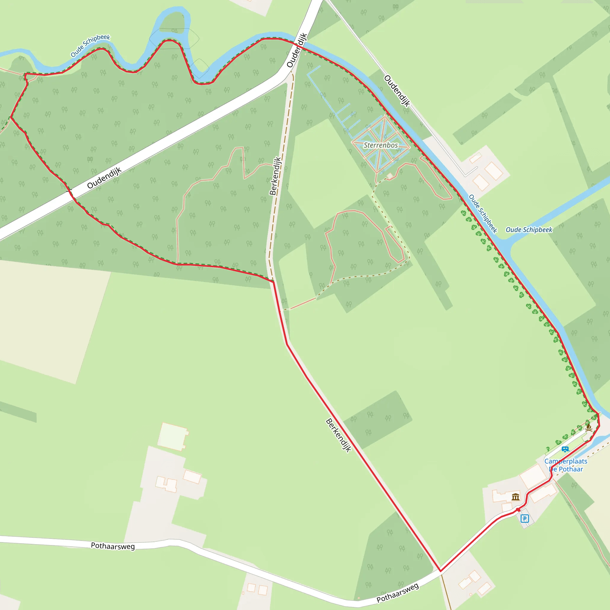 Schipbeekpad and Berkendijk Loop mobile static map