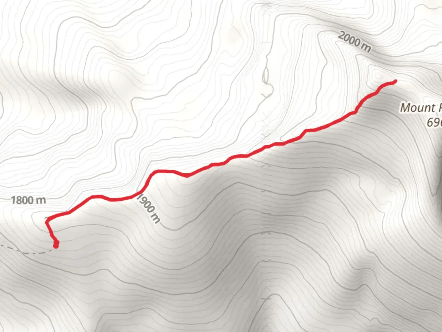 An image depicting the trail Mount Roothaan Trail and its surrounding area.