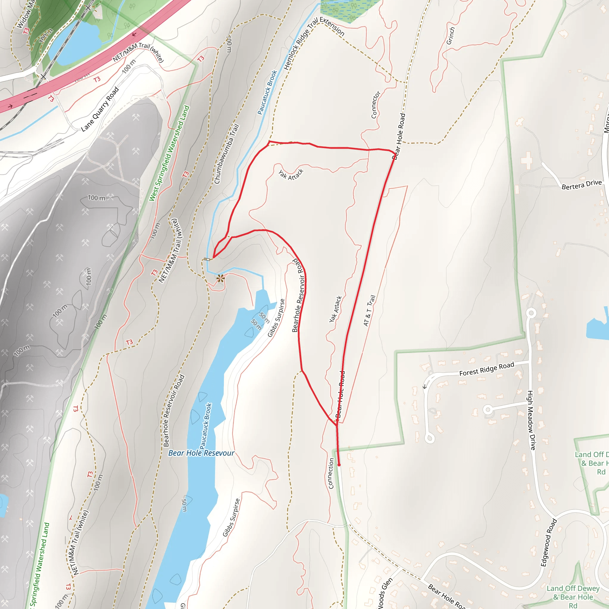 Paucatuck Brook mobile static map