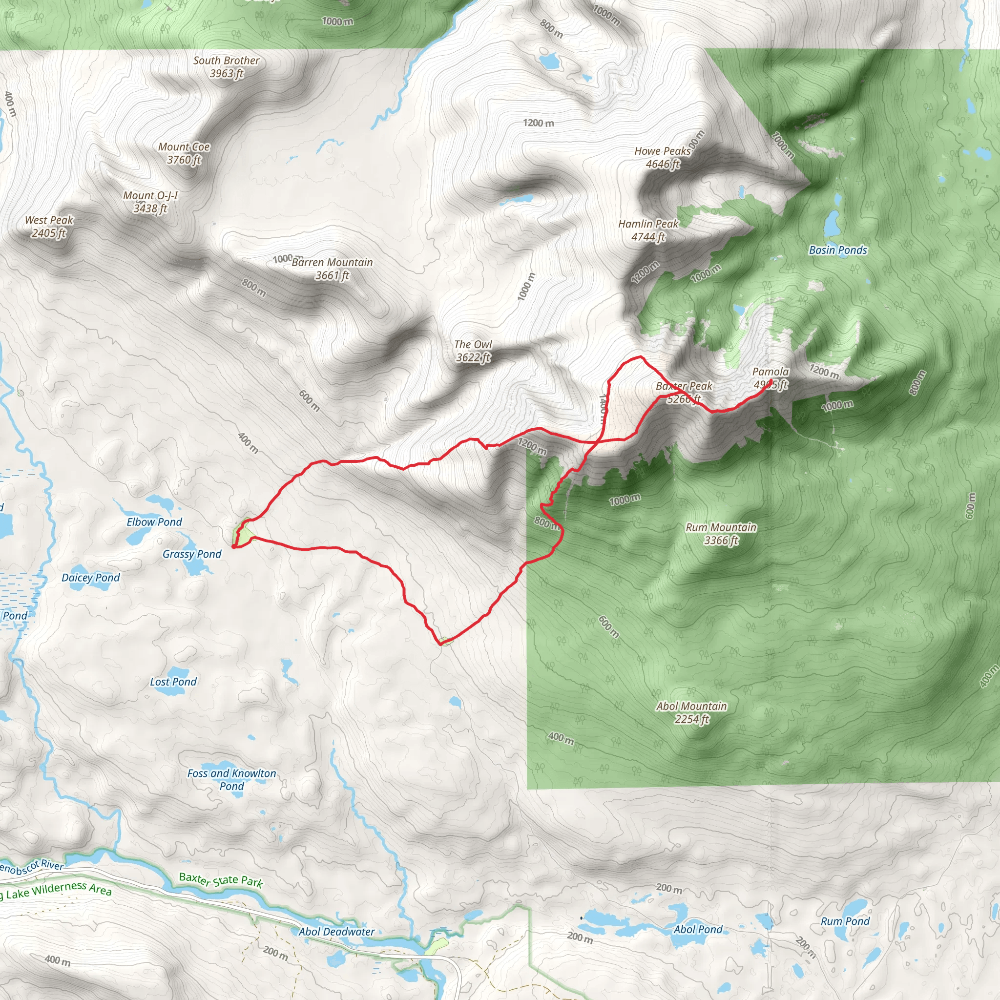 Pamola Summit Loop Trail mobile static map
