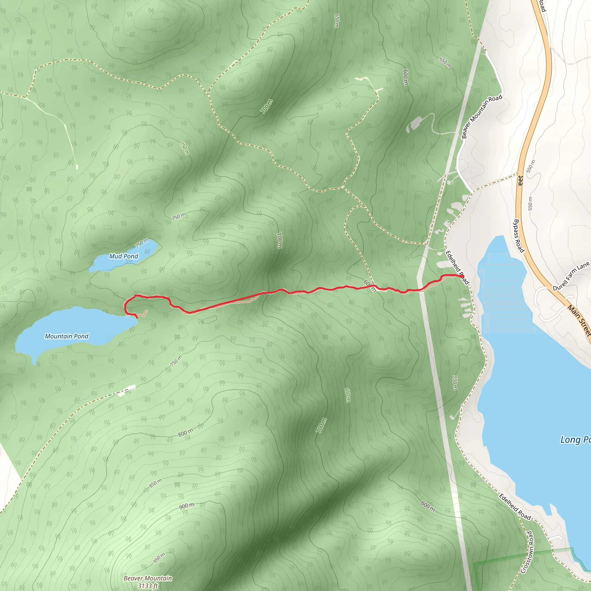 Mountain Pond Trail mobile static map