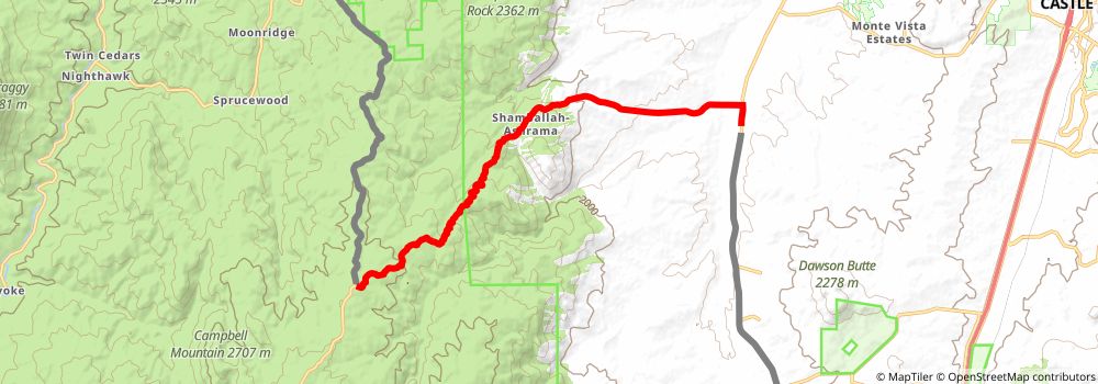 American Discovery Trail South Route stage 232 Map