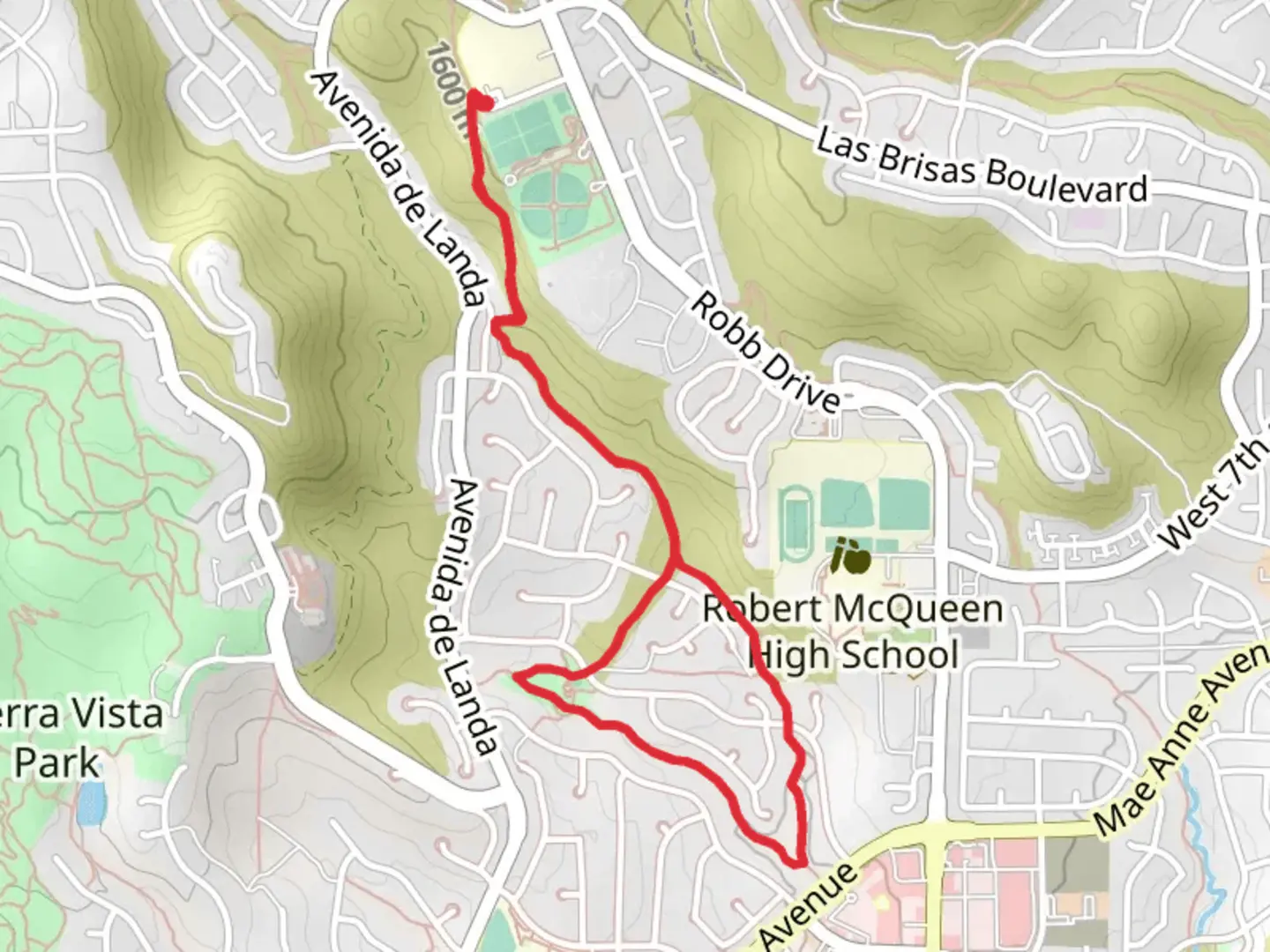 An image depicting the trail Valley Wood Park Loop and its surrounding area.