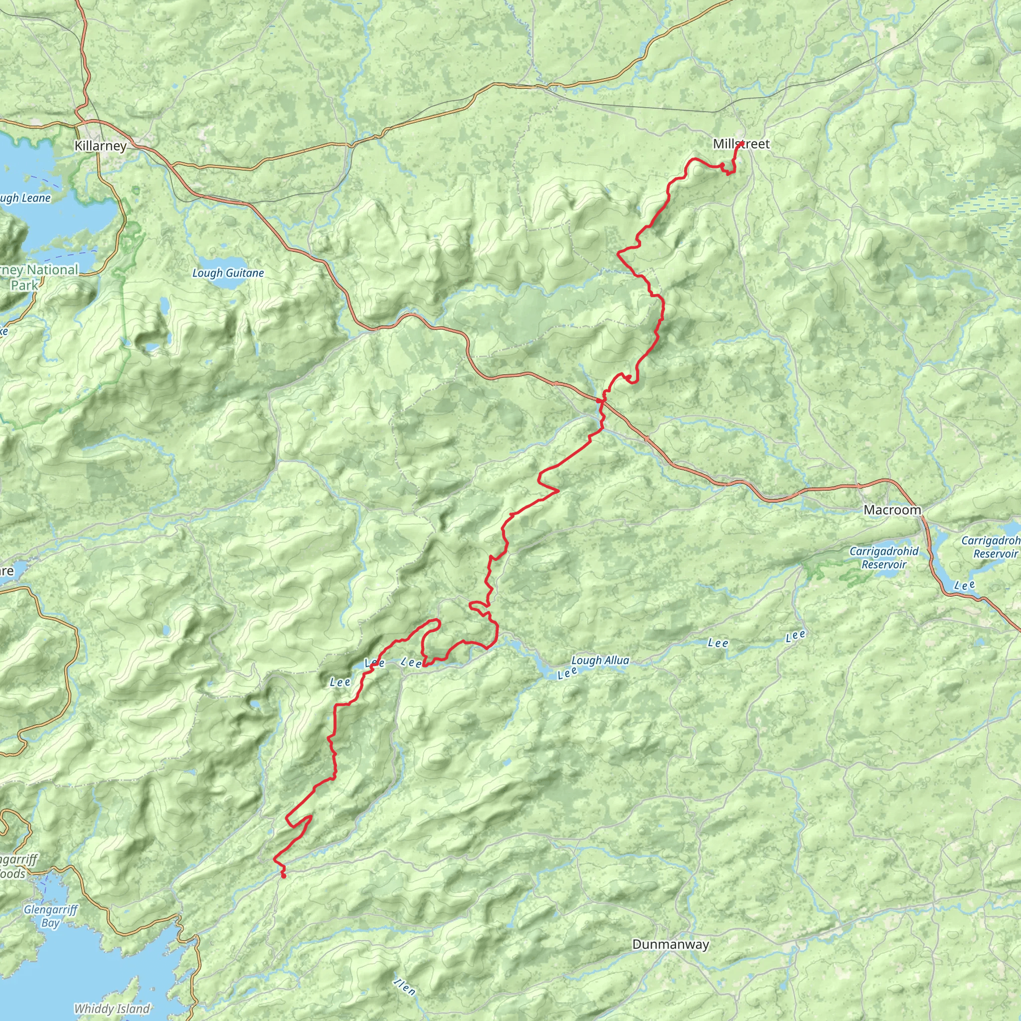 Slí Gaeltacht Mhúscraí mobile static map
