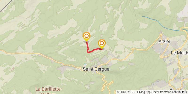 Jura Crest Trail spur 4 Map