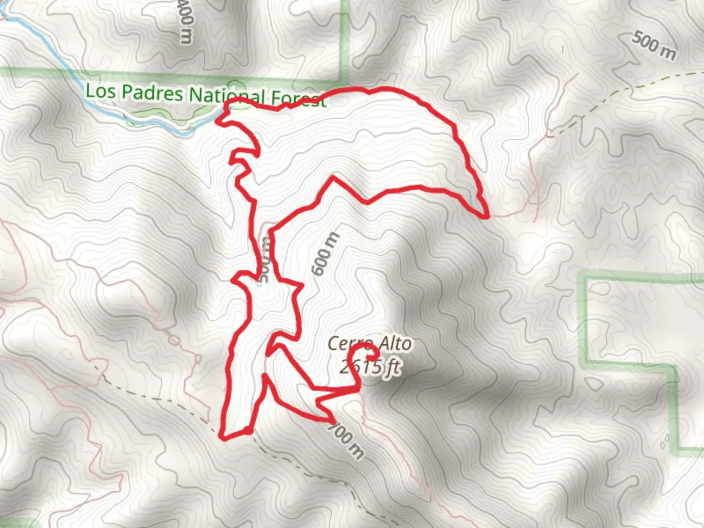 An image depicting the trail Cerro Alto Loop Trail and its surrounding area.