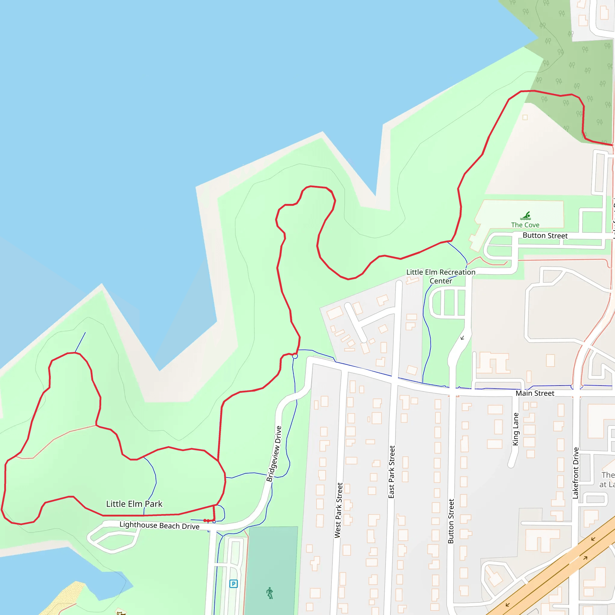 Little Elm Recreation Center Loop mobile static map