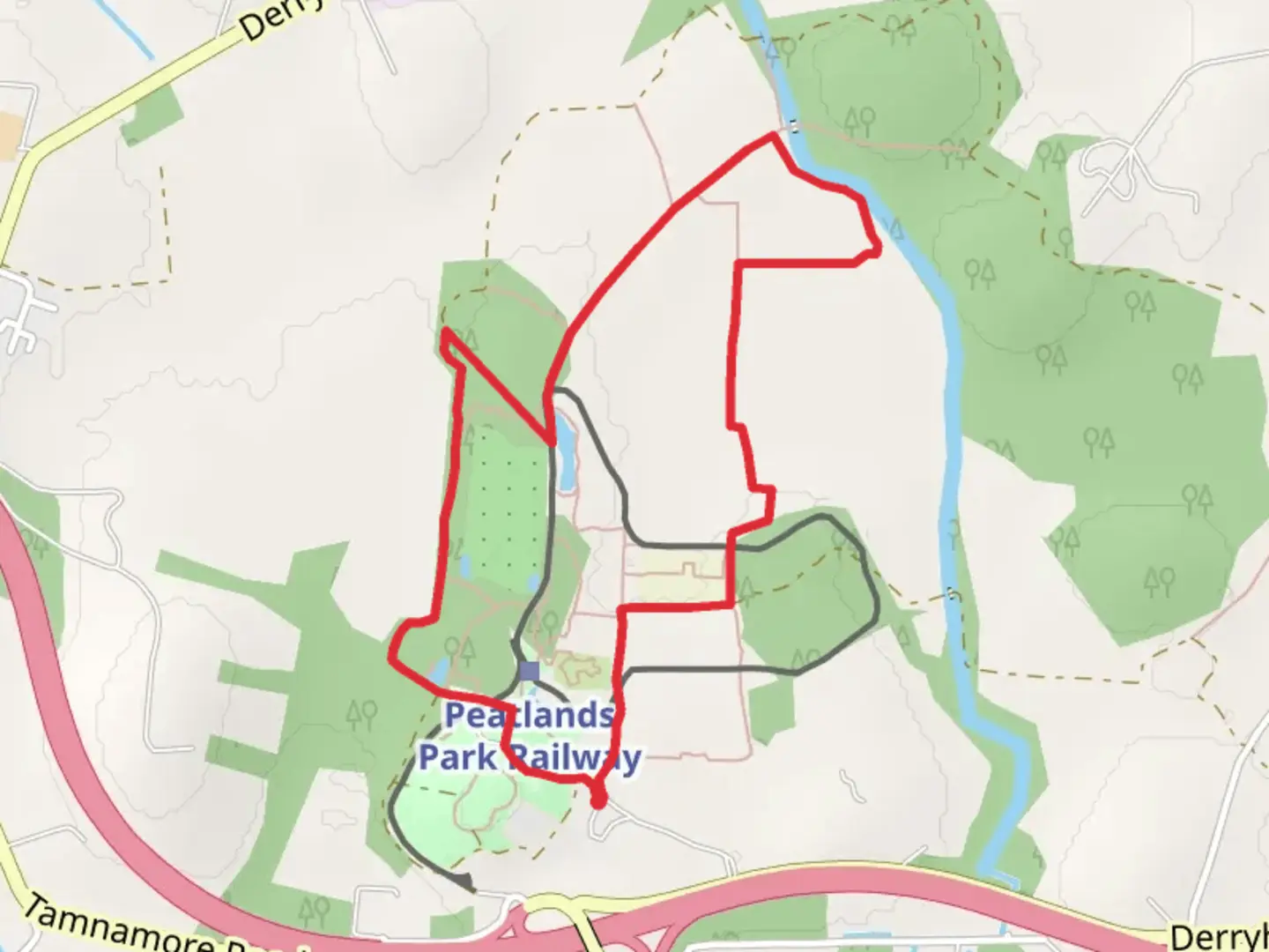 An image depicting the trail Peatlands Bog Walk and its surrounding area.