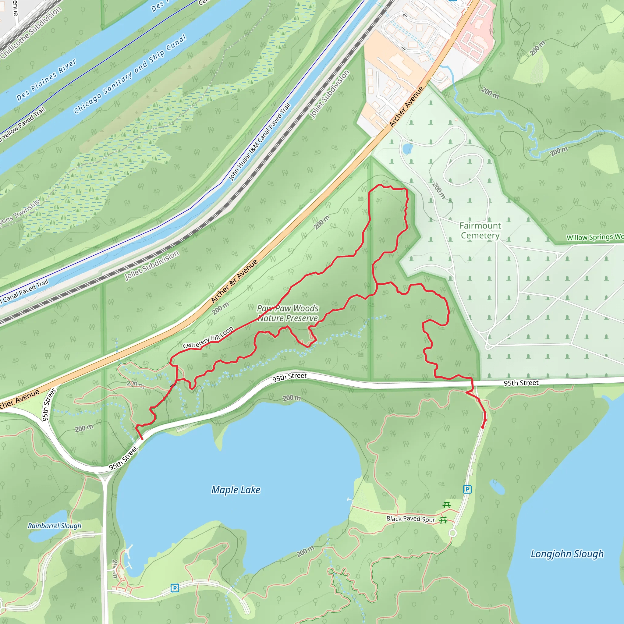Cemetery Loop mobile static map
