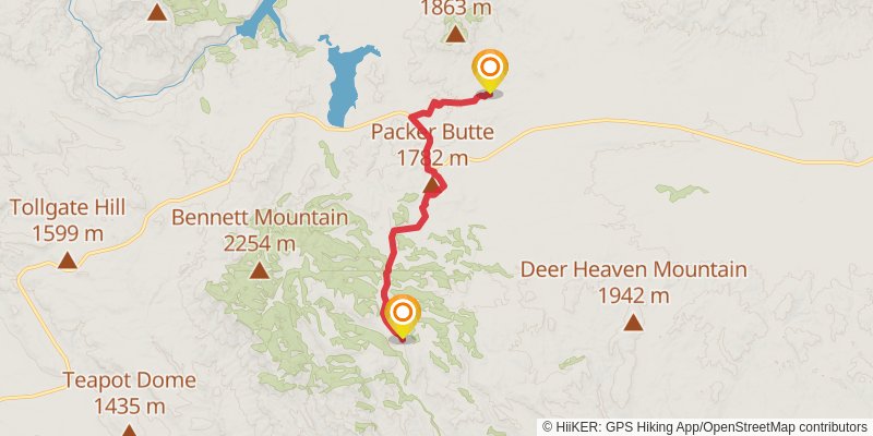 Idaho Centennial Trail stage 10 Map