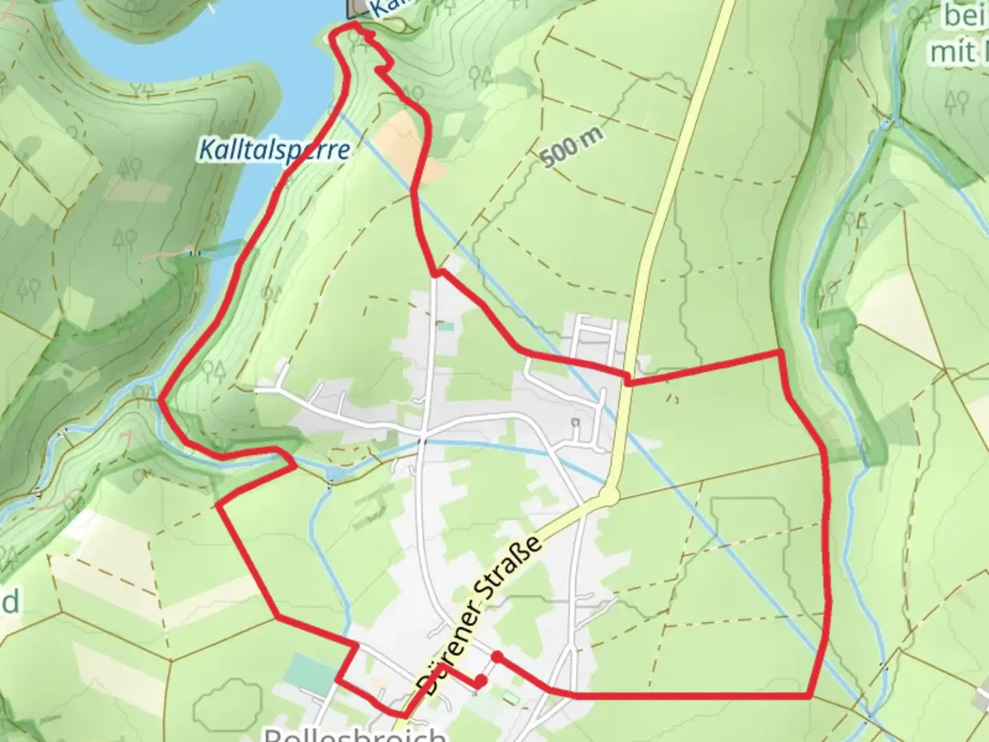 An image depicting the trail Trevvel Route Loop via Kalltalsperre and its surrounding area.