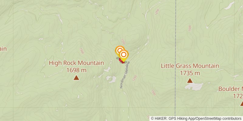 Granite-roosevelt-cedar Grove Trail alt 1 Map