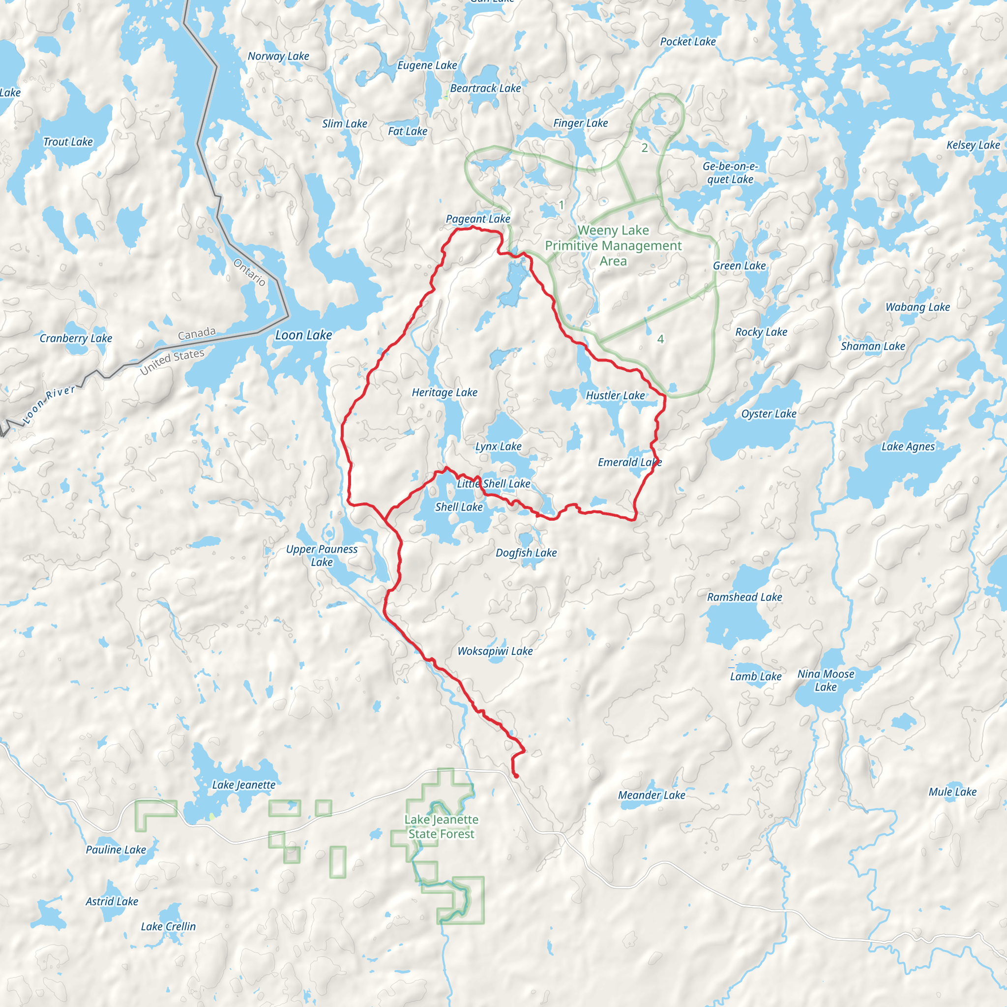 Sioux Hustler Loop Trail mobile static map