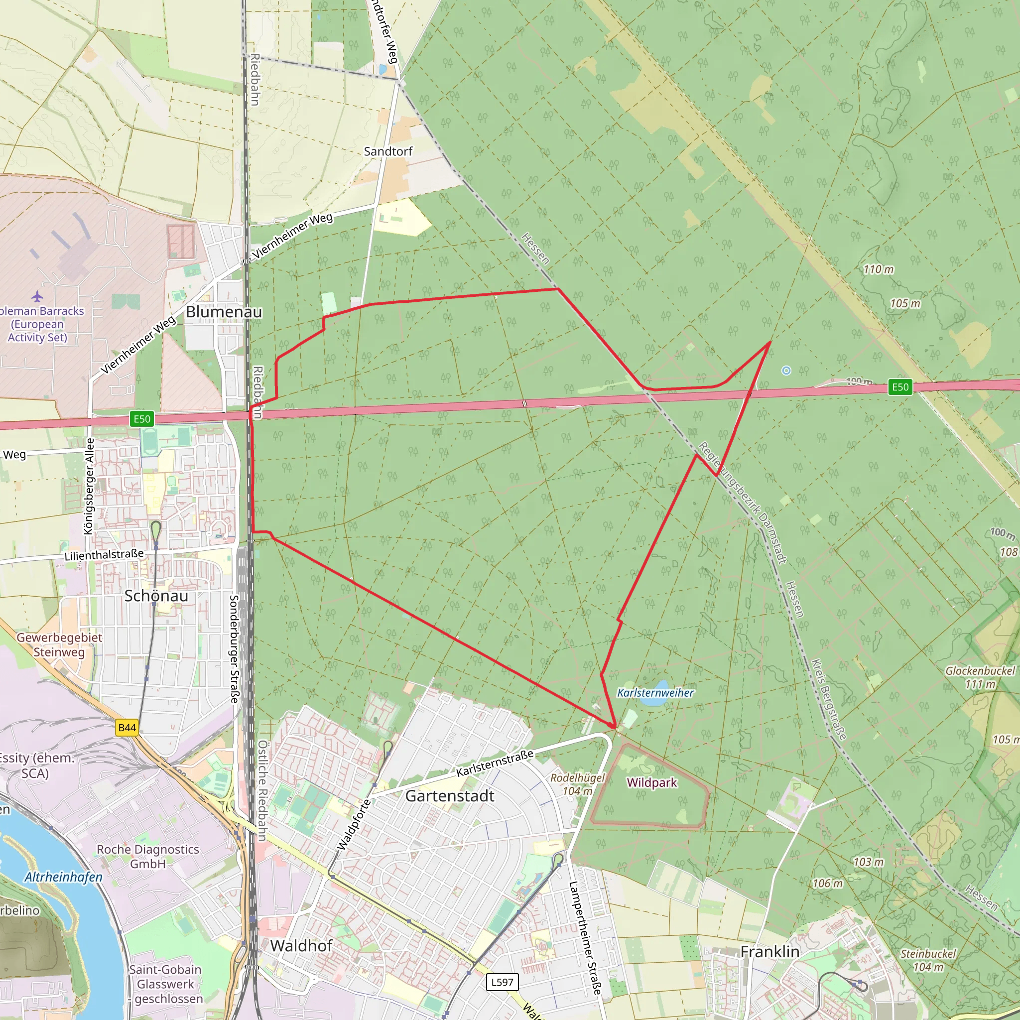 Schuetzenhausweg Loop mobile static map