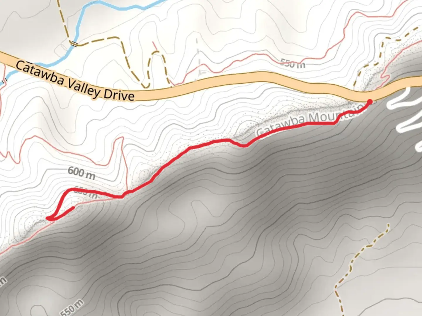 An image depicting the trail Sawtooth Ridge via Appalachian Trail and its surrounding area.