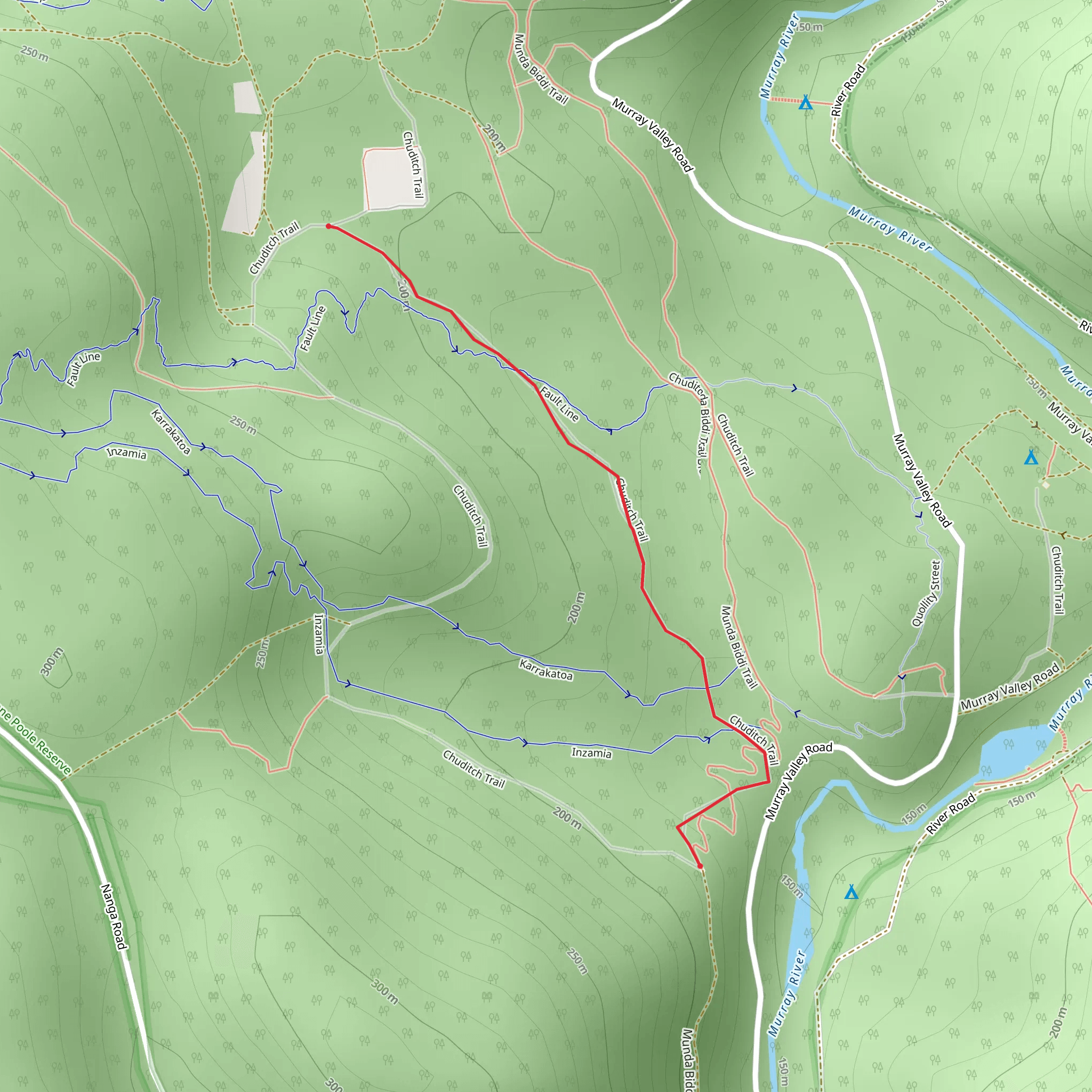 Chuditch Walk Trail mobile static map