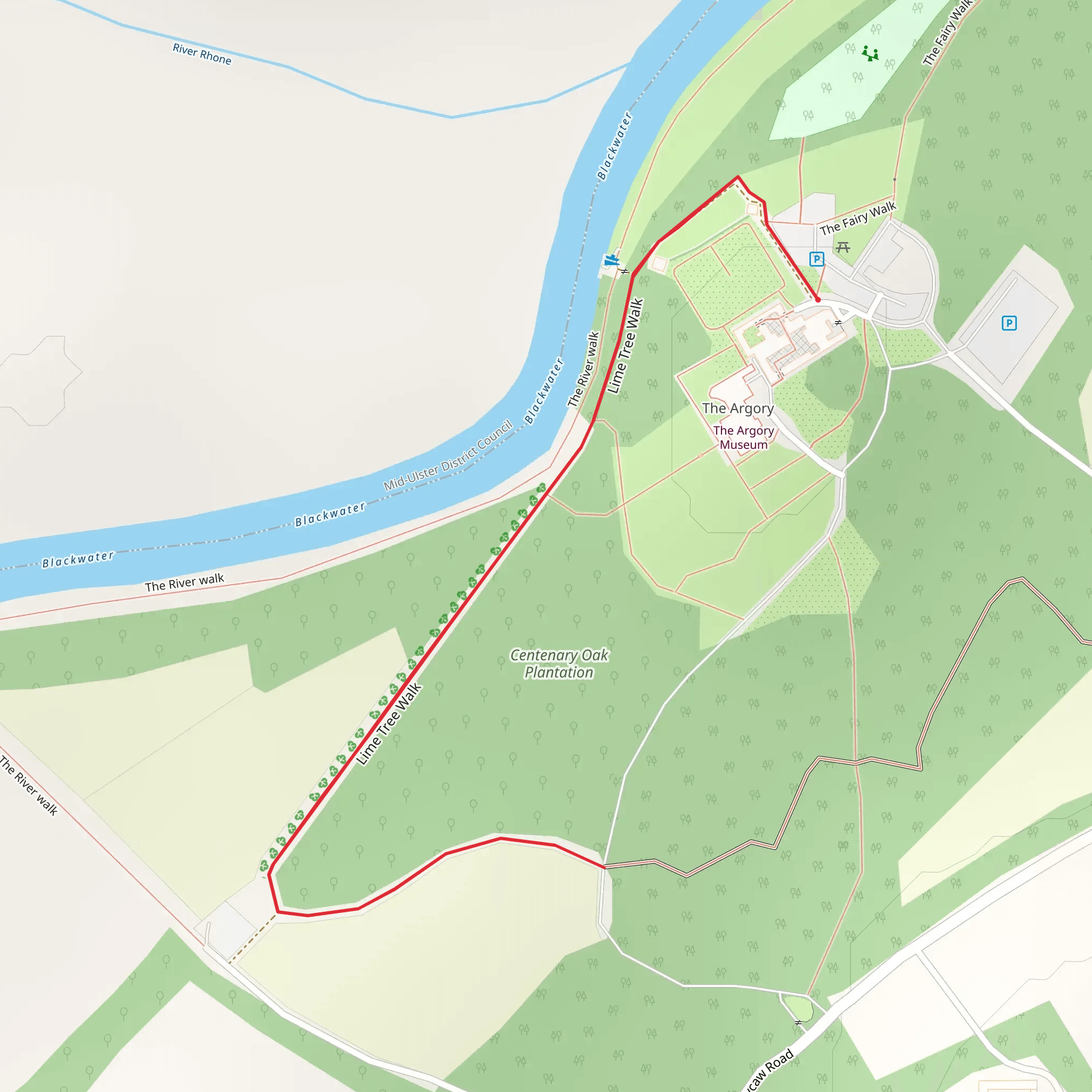 Lime Tree Walk mobile static map