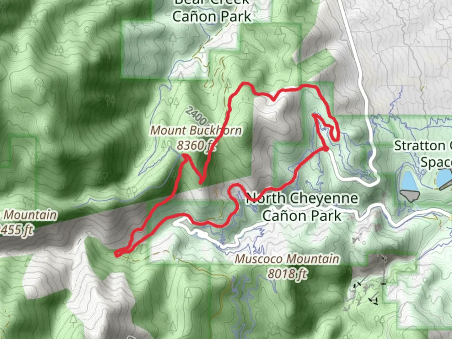 An image depicting the trail Captain Jacks Trail Loop and its surrounding area.