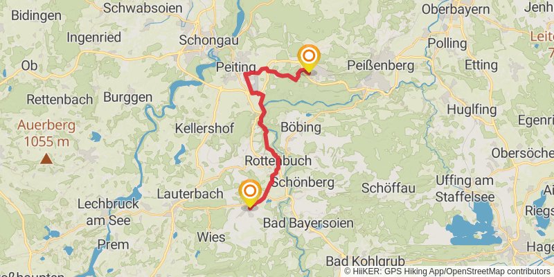 King Ludwig's Way stage 4 Map