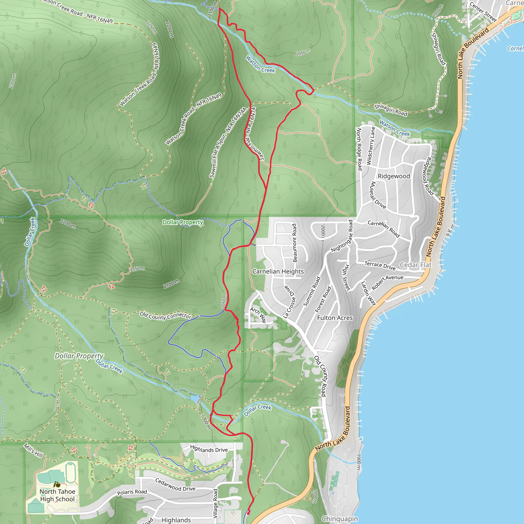 Dollar Creek Shared Use Path Loop mobile static map