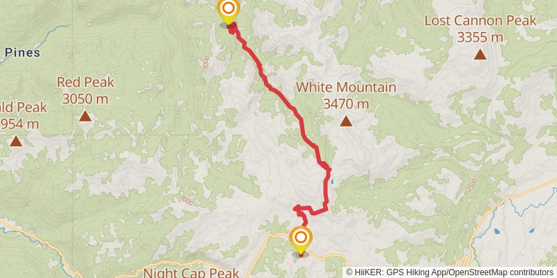 Tahoe To Yosemite Trail stage 10 Map