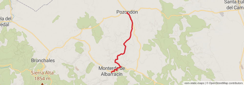 GR 24 - Jalón and Jiloca Trail stage 9 Map