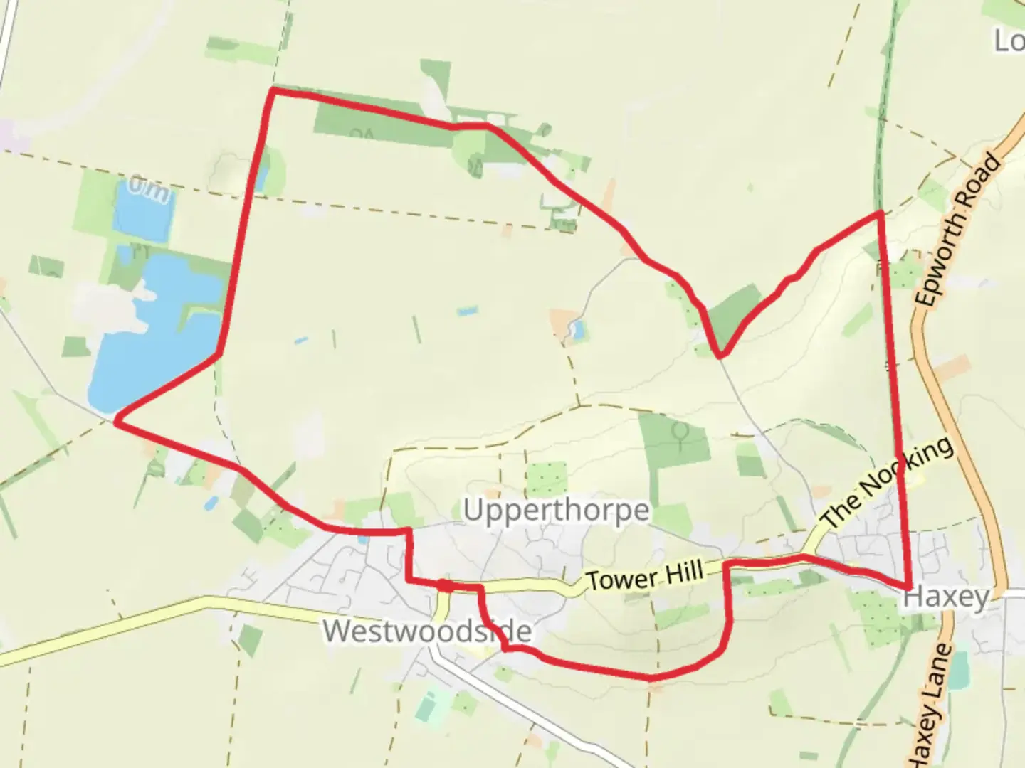 An image depicting the trail Haxey Country Park Loop and its surrounding area.
