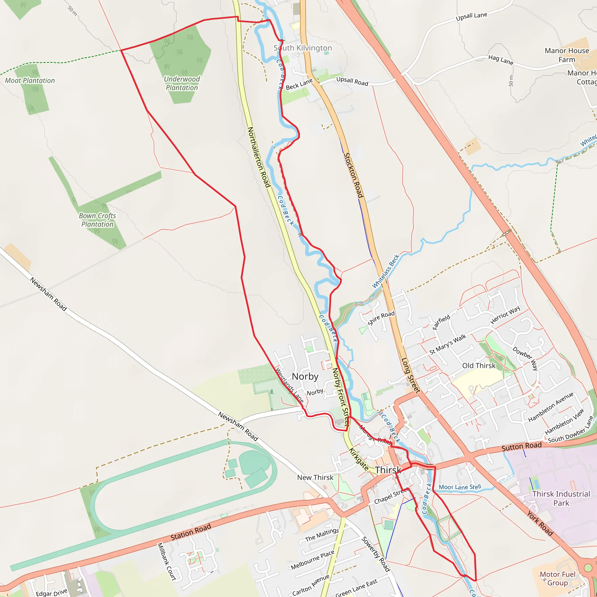 Thirsk Walk mobile static map