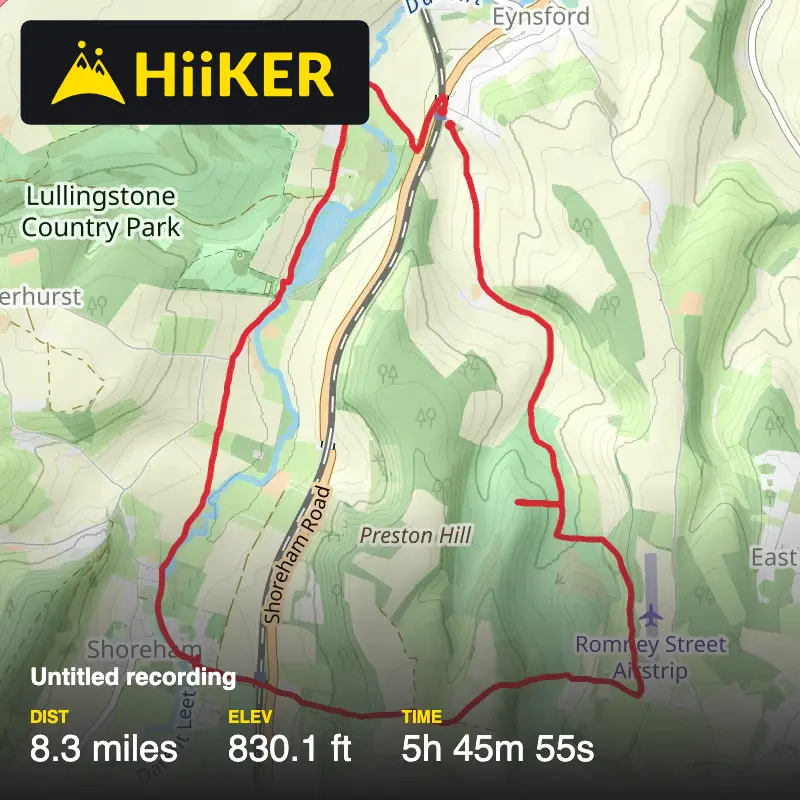 A map preview of the recording Untitled recording.