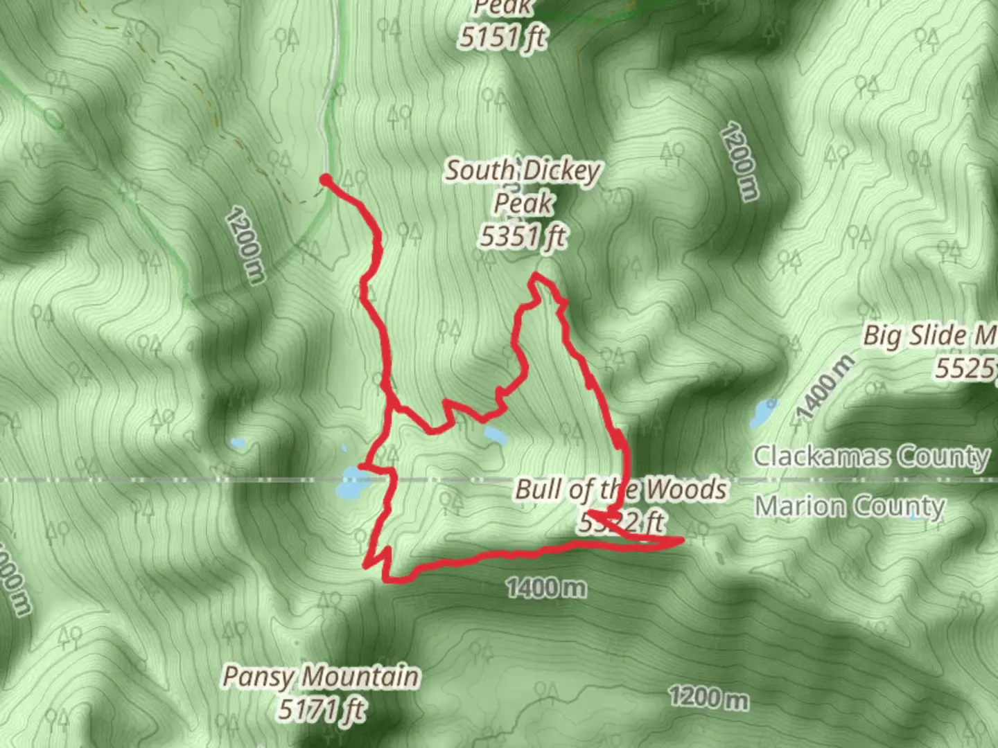 An image depicting the trail Pansy Lake and Bull of the Woods via Pansy Lake Trail and its surrounding area.