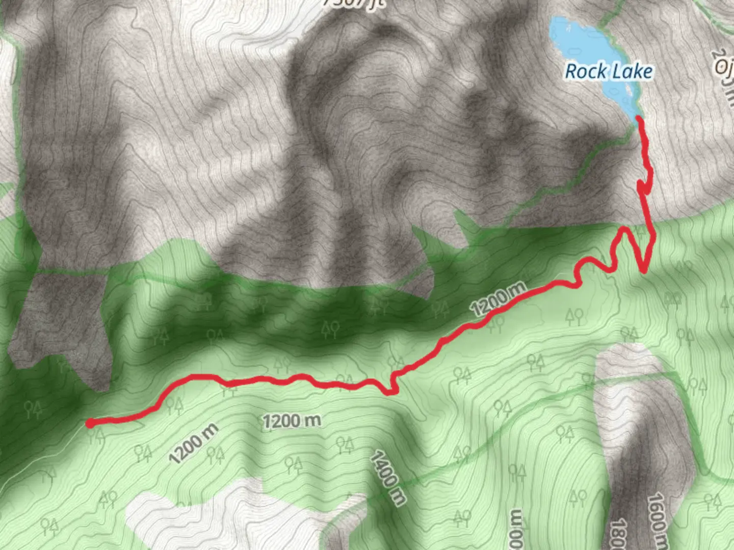 An image depicting the trail Rock Lake Trail and its surrounding area.
