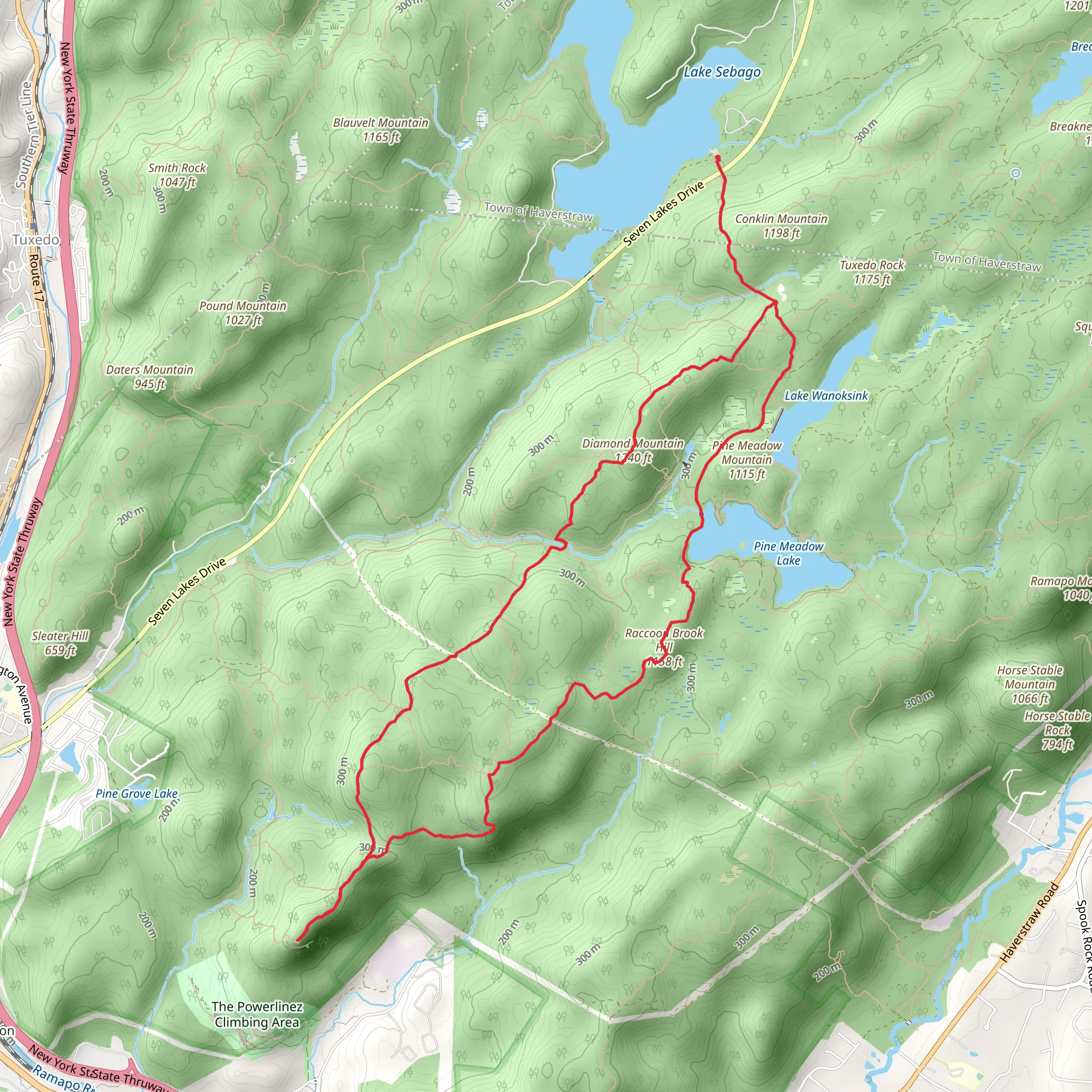 Diamond Mountain Loop via Seven Hill mobile static map