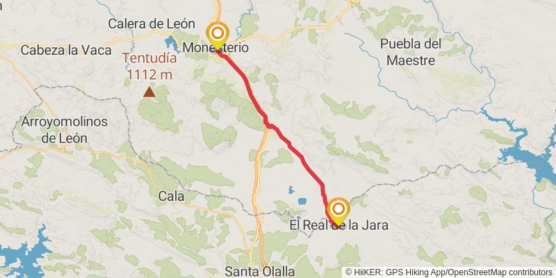 Via de la Plata stage 6 Map