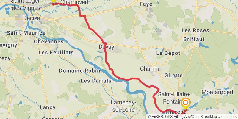 GR 3 - Vallee De La Loire stage 23 Map