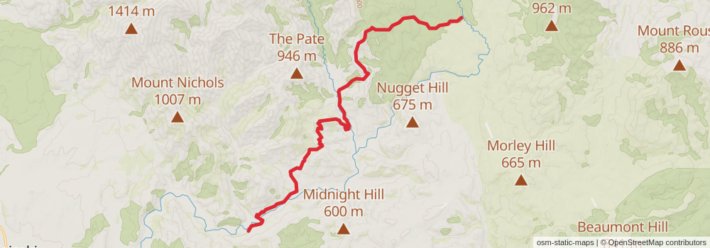 Te Araroa South Island stage 75 Map