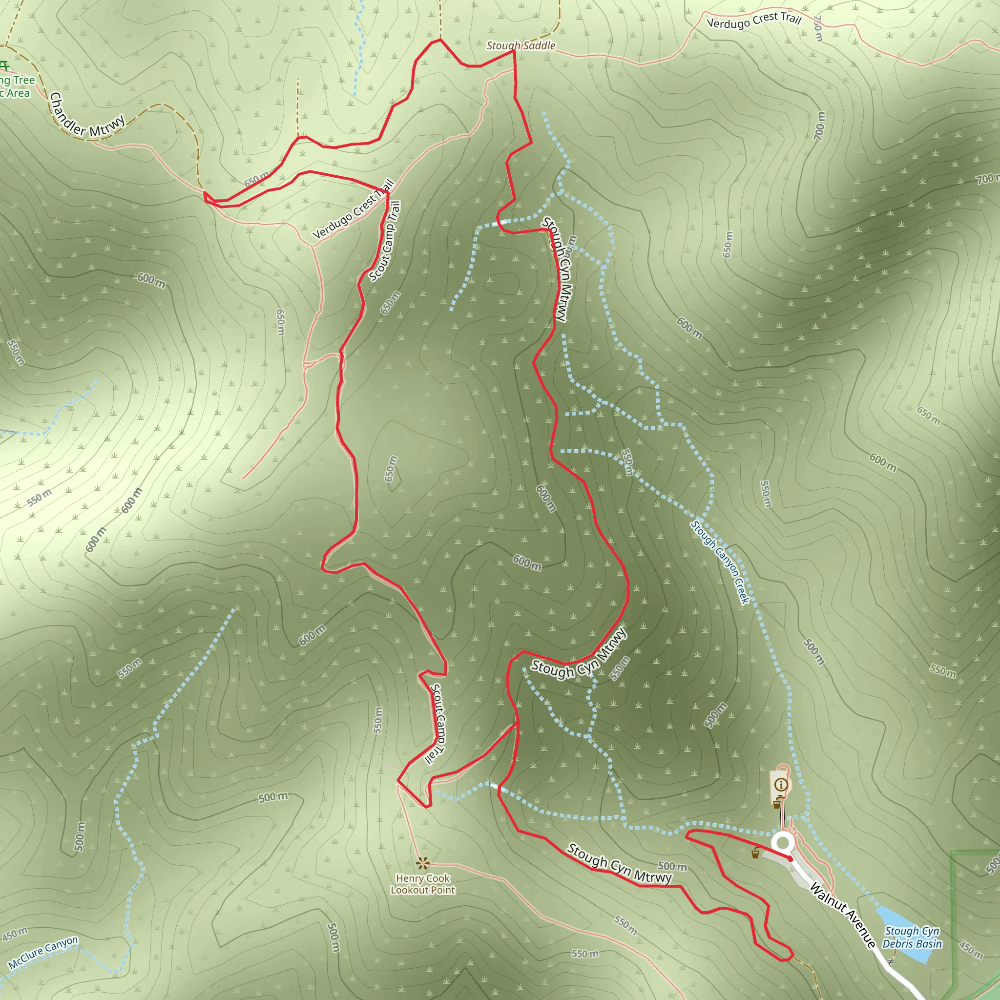 Stough Saddle Loop mobile static map