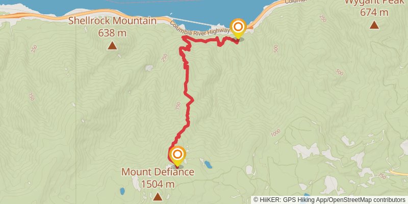 Mark O Hatfield Trail alt 3 Map