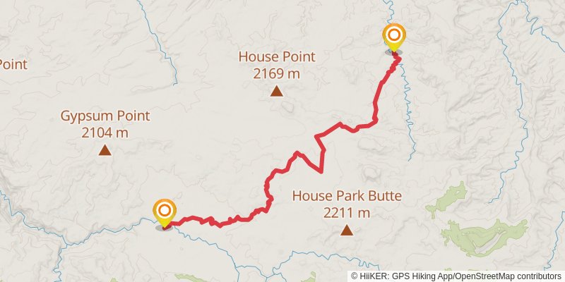 Hayduke Trail stage 10 Map