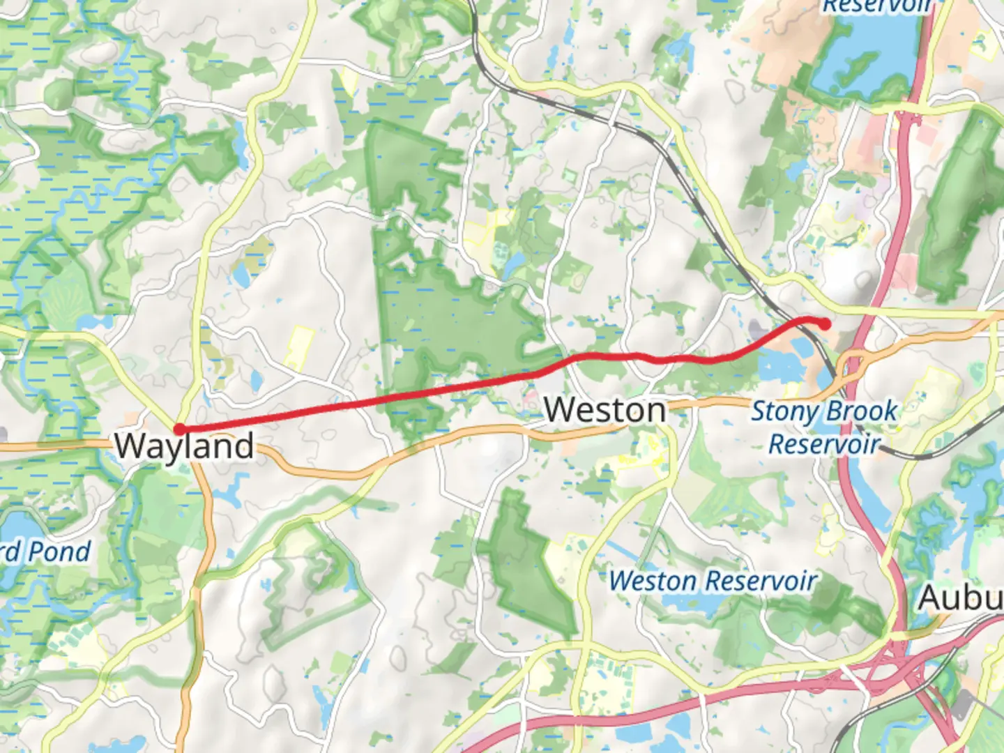 An image depicting the trail Mass Central Rail Trail - Wayside and its surrounding area.