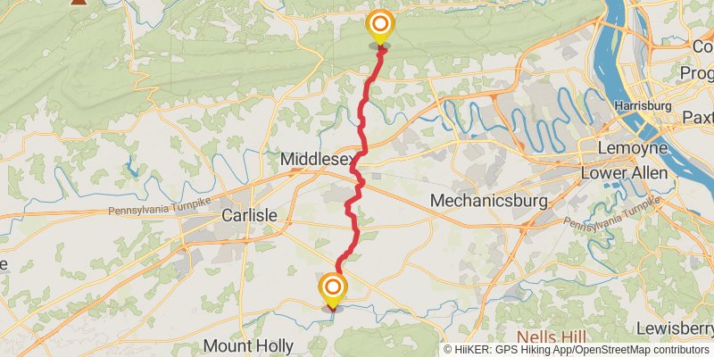 Appalachian Trail stage 114 Map