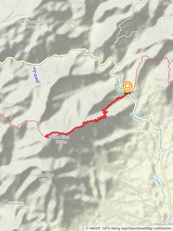 The Priest via Appalachian Trail - Crabtree Falls Highway