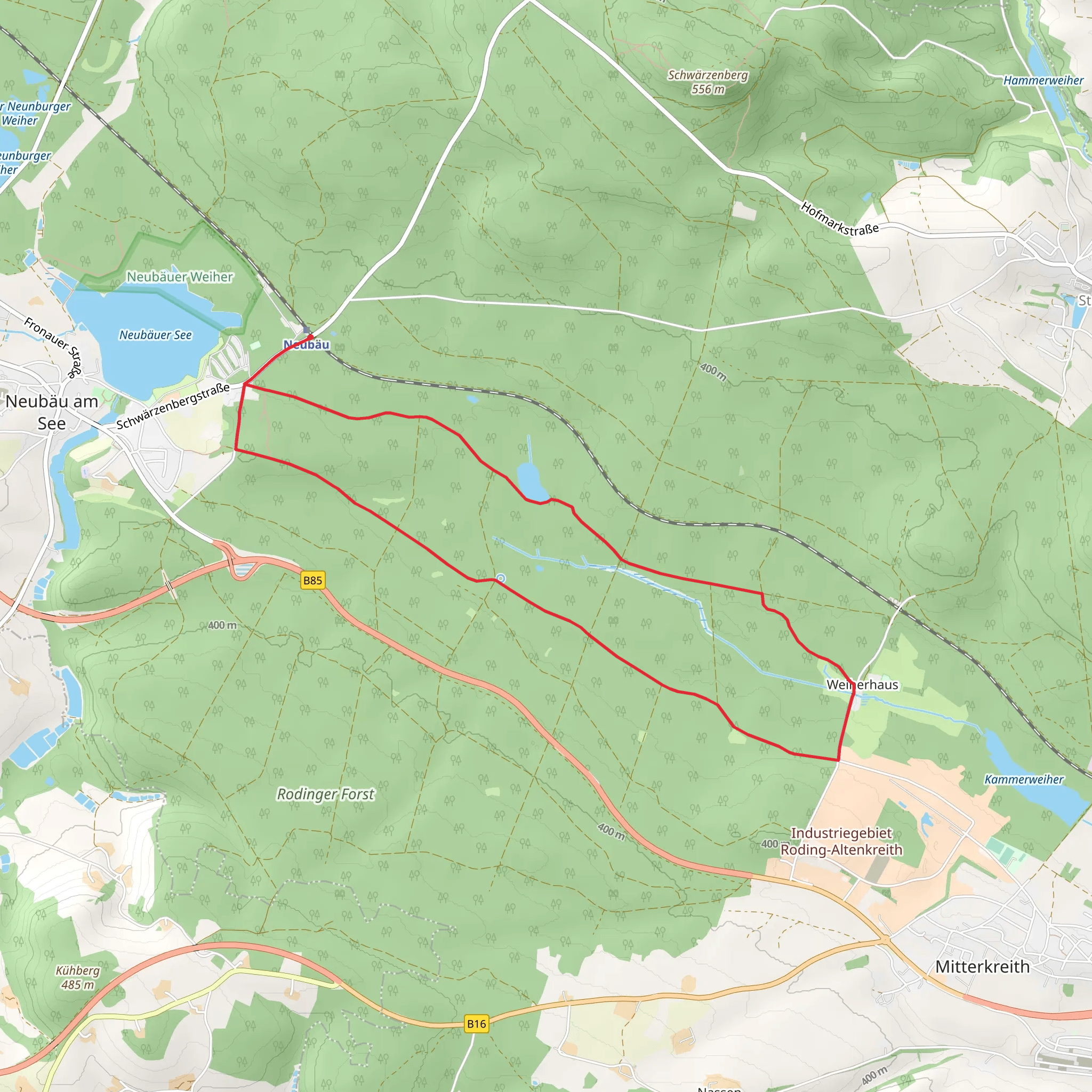 Rodinger Forst Loop mobile static map