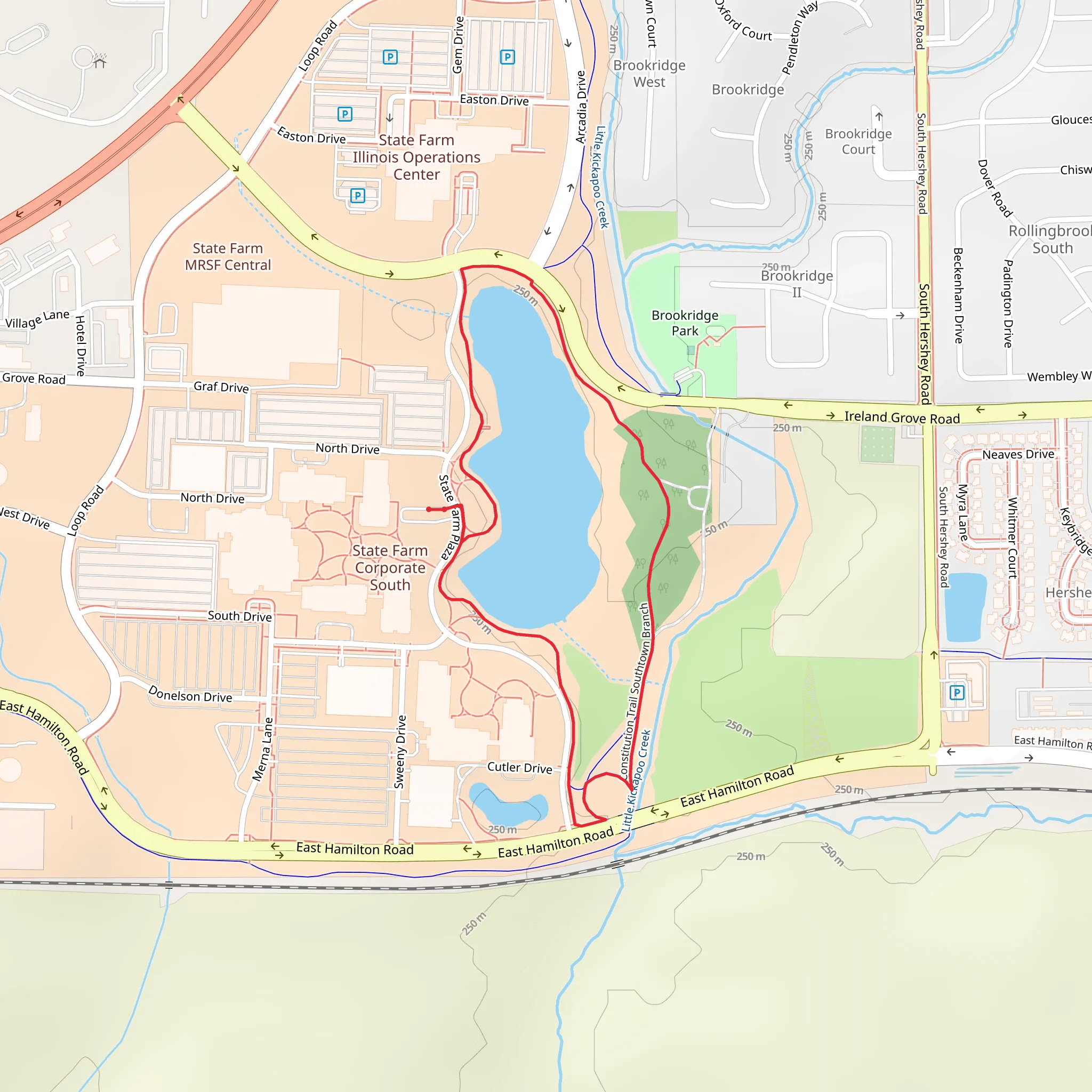 Southtown Branch Loop mobile static map