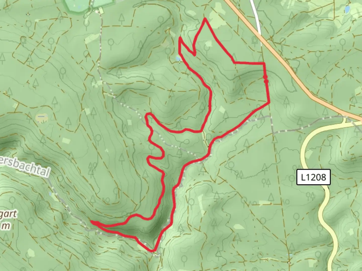 An image depicting the trail Naturpark Schonbuch Loop and its surrounding area.