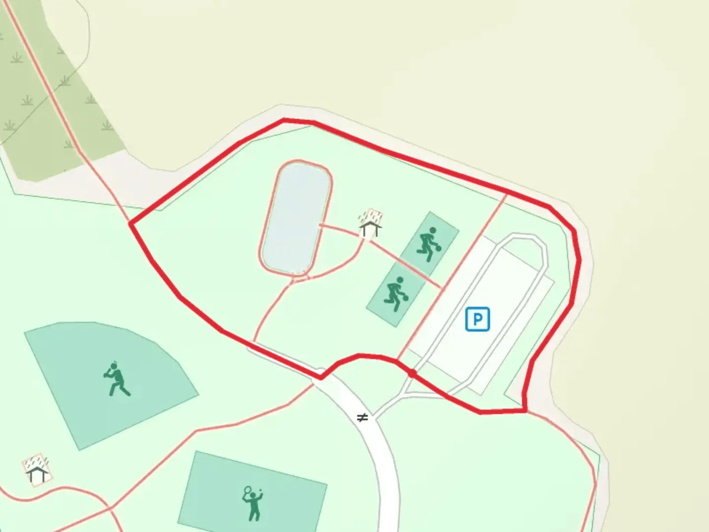 An image depicting the trail Dorbrook Park Loop and its surrounding area.